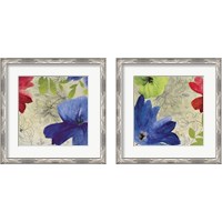 Framed 'Indigo Flower 2 Piece Framed Art Print Set' border=