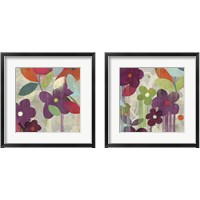 Framed 'Graphitti Flower 2 Piece Framed Art Print Set' border=