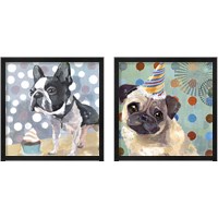 Framed 'Pug Birthday 2 Piece Framed Art Print Set' border=