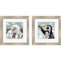 Framed 'Arctic Animals 2 Piece Framed Art Print Set' border=