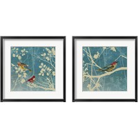 Framed Blue Bird 2 Piece Framed Art Print Set