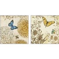 Framed Butterfly in Flight 2 Piece Art Print Set