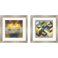 Framed Geometrics  2 Piece Framed Art Print Set