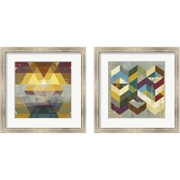 Framed Geometrics  2 Piece Framed Art Print Set