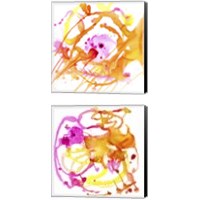 Framed Watercolour Abstract 2 Piece Canvas Print Set