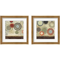 Framed 'Circles 2 Piece Framed Art Print Set' border=