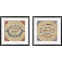 Framed Wine Labels 2 Piece Framed Art Print Set