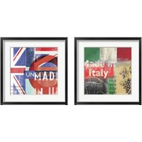 Framed 'Abstract Countries  2 Piece Framed Art Print Set' border=