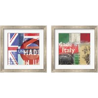 Framed Abstract Countries  2 Piece Framed Art Print Set