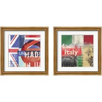 Framed 'Abstract Countries  2 Piece Framed Art Print Set' border=
