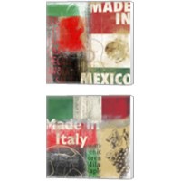 Framed 'Abstract Countries 2 Piece Canvas Print Set' border=