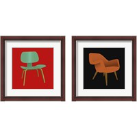 Framed 'Mid Century Chair 2 Piece Framed Art Print Set' border=