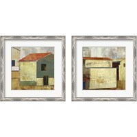 Framed 'Abstract Construction 2 Piece Framed Art Print Set' border=