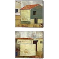 Framed Abstract Construction 2 Piece Canvas Print Set