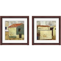 Framed Abstract Construction 2 Piece Framed Art Print Set