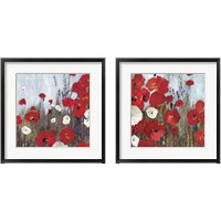 Framed 'Passion Poppies 2 Piece Framed Art Print Set' border=