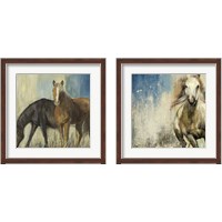 Framed 'Horses 2 Piece Framed Art Print Set' border=