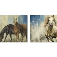 Framed Horses 2 Piece Art Print Set