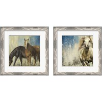 Framed 'Horses 2 Piece Framed Art Print Set' border=