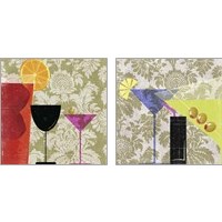 Framed 'Cocktail  2 Piece Art Print Set' border=