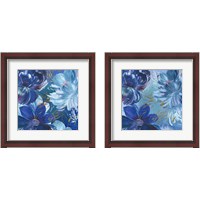 Framed 'Midnight Floral 2 Piece Framed Art Print Set' border=