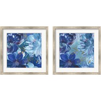 Framed 'Midnight Floral 2 Piece Framed Art Print Set' border=