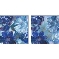 Framed 'Midnight Floral 2 Piece Art Print Set' border=