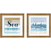 Framed Beach Text 2 Piece Framed Art Print Set