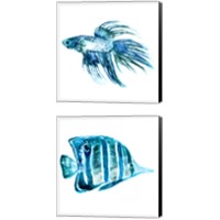 Framed 'Fish 2 Piece Canvas Print Set' border=