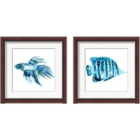 Framed 'Fish 2 Piece Framed Art Print Set' border=