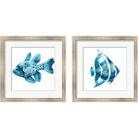 Framed 'Fish 2 Piece Framed Art Print Set' border=