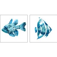 Framed 'Fish 2 Piece Art Print Set' border=