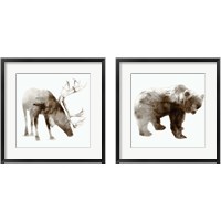 Framed 'Wildlife 2 Piece Framed Art Print Set' border=