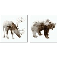 Framed 'Wildlife 2 Piece Art Print Set' border=