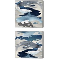 Framed 'Whale Watching 2 Piece Canvas Print Set' border=