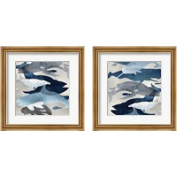 Framed 'Whale Watching 2 Piece Framed Art Print Set' border=