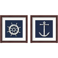 Framed Nautical on Blue 2 Piece Framed Art Print Set