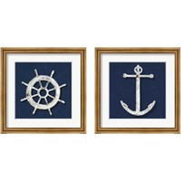 Framed Nautical on Blue 2 Piece Framed Art Print Set