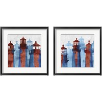 Framed 'Lighthouse  2 Piece Framed Art Print Set' border=