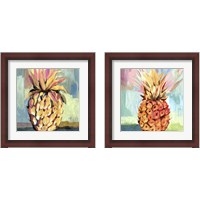 Framed 'Pineapple 2 Piece Framed Art Print Set' border=