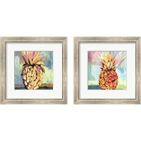 Framed 'Pineapple 2 Piece Framed Art Print Set' border=