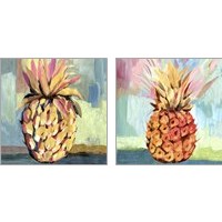Framed Pineapple 2 Piece Art Print Set