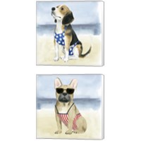 Framed 'Hot Dog 2 Piece Canvas Print Set' border=