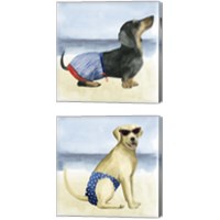 Framed 'Hot Dog 2 Piece Canvas Print Set' border=