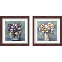 Framed Mixed Pastel Bouquet 2 Piece Framed Art Print Set