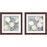 Framed 'French Tulips 2 Piece Framed Art Print Set' border=