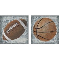 Framed 'Grunge Sporting 2 Piece Art Print Set' border=