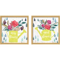 Framed April Showers & May Flowers 2 Piece Framed Art Print Set