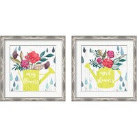 Framed 'April Showers & May Flowers 2 Piece Framed Art Print Set' border=