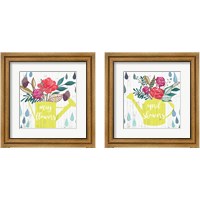 Framed 'April Showers & May Flowers 2 Piece Framed Art Print Set' border=